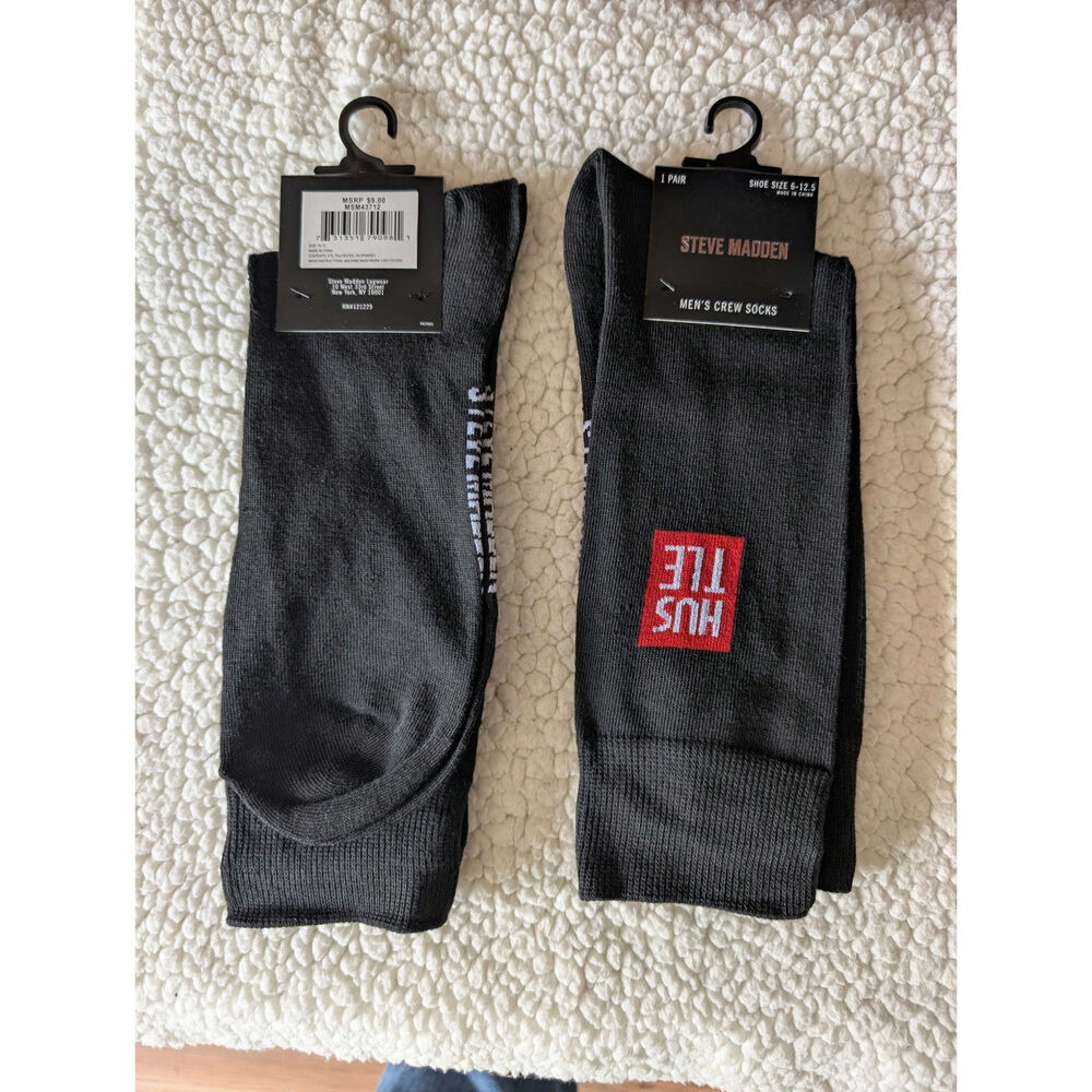 New Steve Madden Mens Crew Socks 10-13